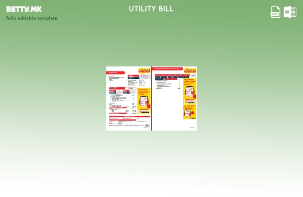Модерен стил Шаблон за страници за сметки за комунални услуги Индонезија Indosat